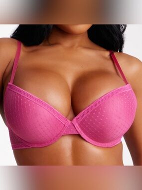 Lady Princess Push-Up Bra in Vibrant Pink